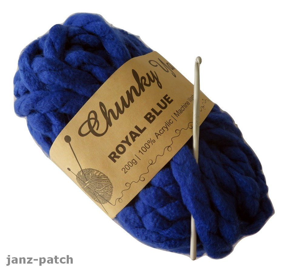 200g Twisted Super Bulky Acrylic Knitting Yarn - Royal