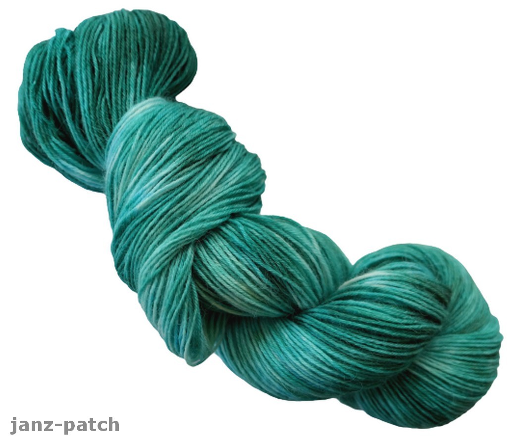 Hand dyed Alpaca & Nylon 4ply 364m yarn - Shades of Teal Green