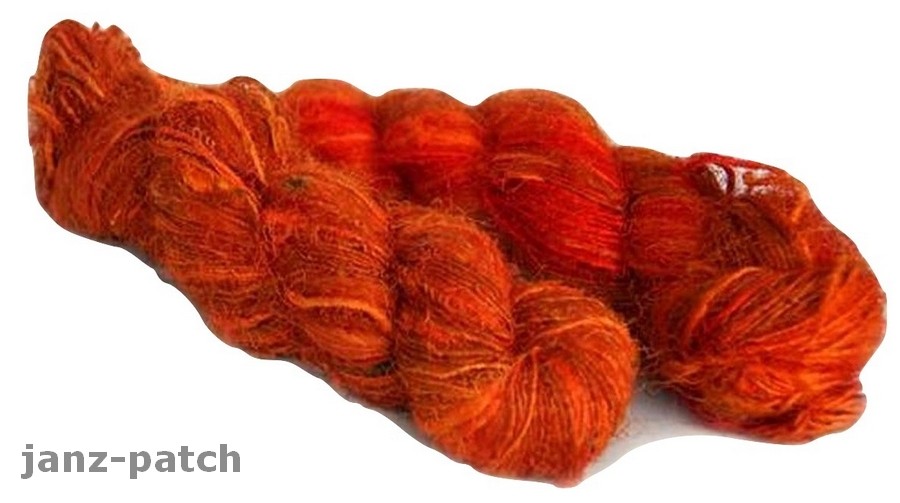 Ministry of Yarn Recycled Spun Silk Sari Yarn - Burnt Orange